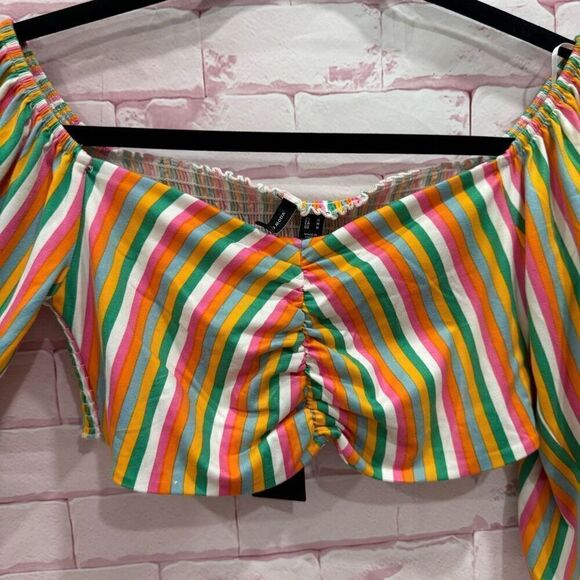 Vero Moda crop long sleeve top size medium - Picture 2 of 8